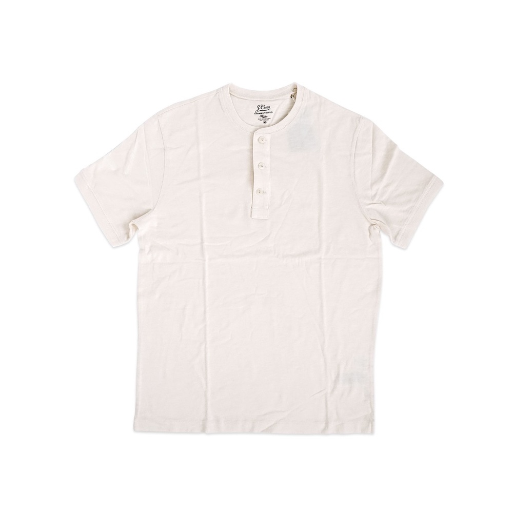J. Crew Garment-Dyed Slub Cotton Short-Sleeve Henley - NWT